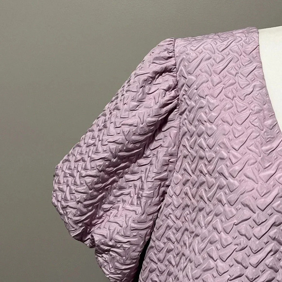 Hudson North Easy V neck Short Sleeve Short Dress Dark Orchid - Picture 8 of 15